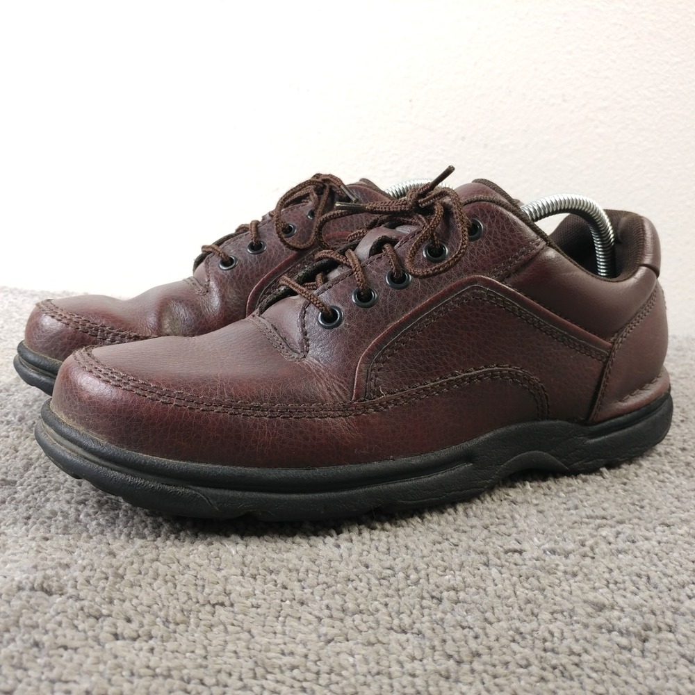 Rockport Ridgefield Eureka Mens Size 10 Walking Shoes Brown Leather K71201